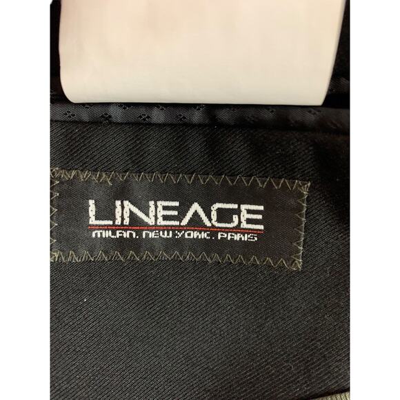 48R Lineage Mens Black Suit Coat Jacket Single Breasted - Picture 8 of 9